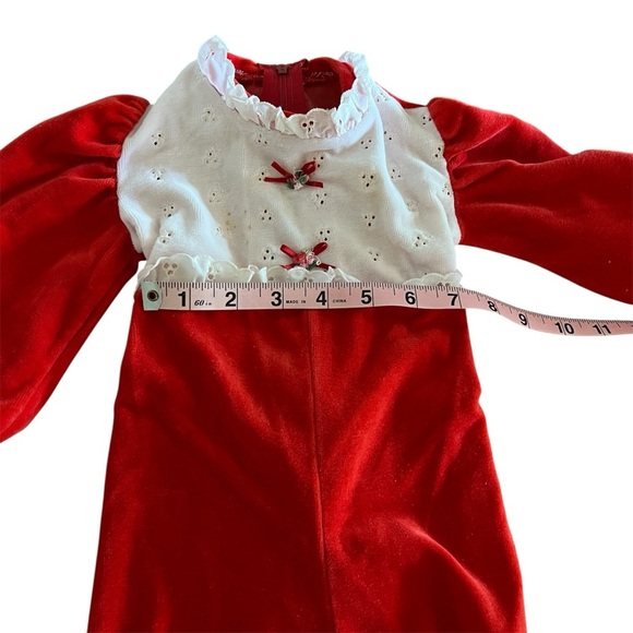 Vintage Petit Jardin By Mashtex Red and White Long Sleeve One Piece-Size Medium - Picture 10 of 10